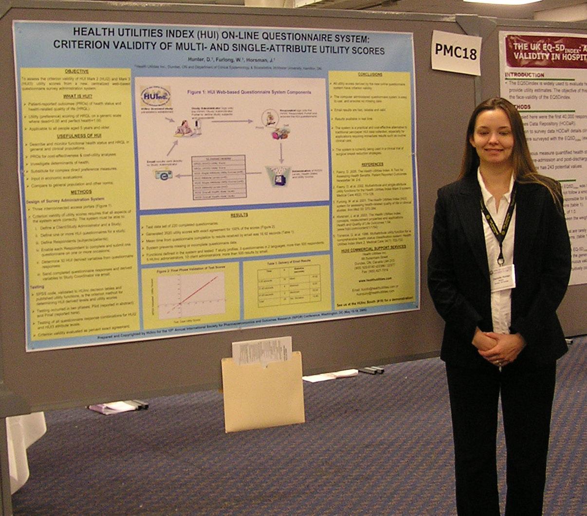 Danielle Hunter and poster at ISPOR2005