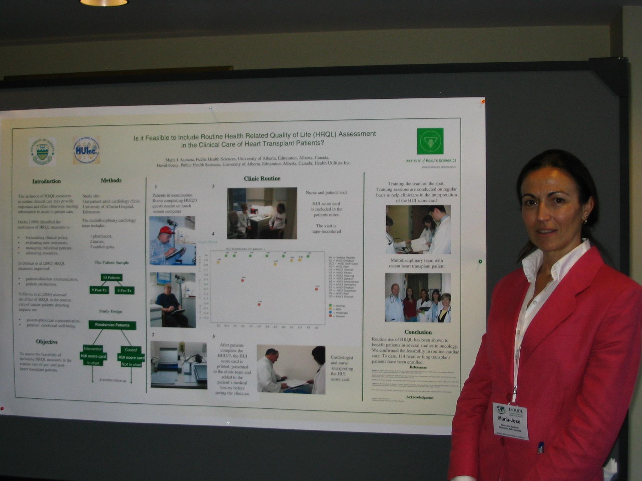 Maria Santana and poster at ISOQOL2005